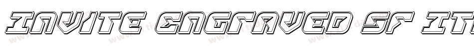 Invite Engraved SF Italic字体转换